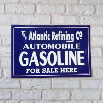 Atlantic Gasoline Tin Sign