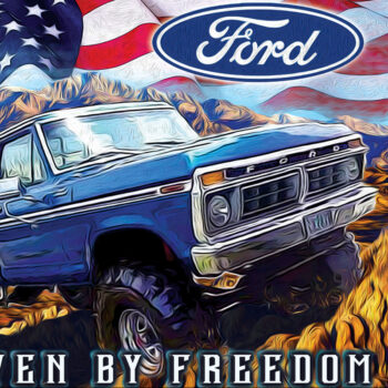 Ford Trucks Driven By Freedom Tin Sign