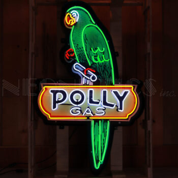 53" Polly Gasoline Die Cut Neon Sign