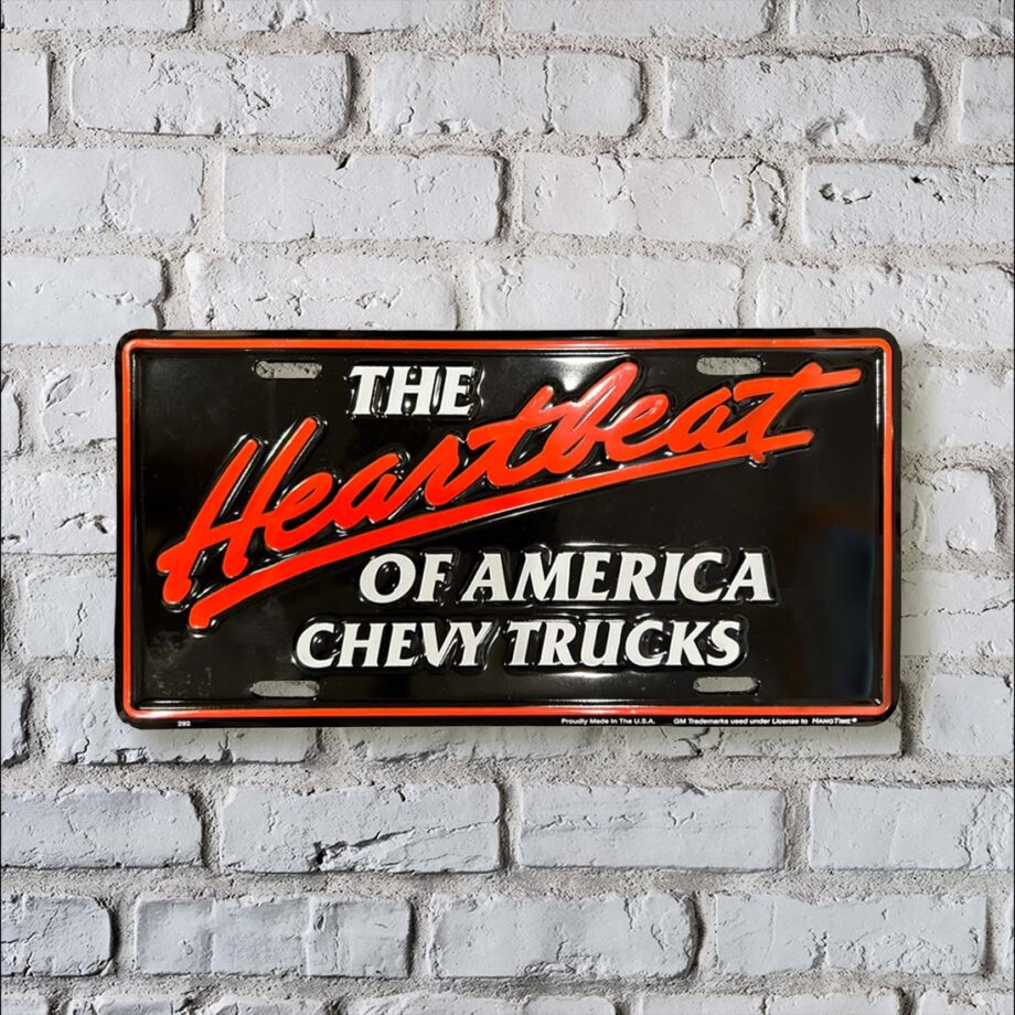 Chevy Trucks The Heartbeat Of America License Plate