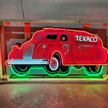 Texaco Fuel Tanker Neon Sign