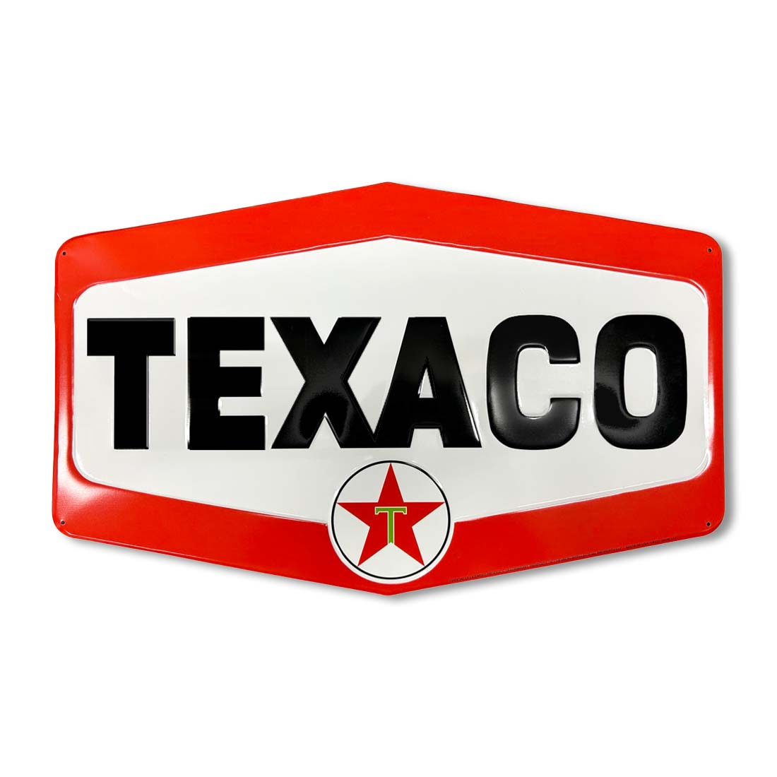 Texaco Hexagon Metal Sign