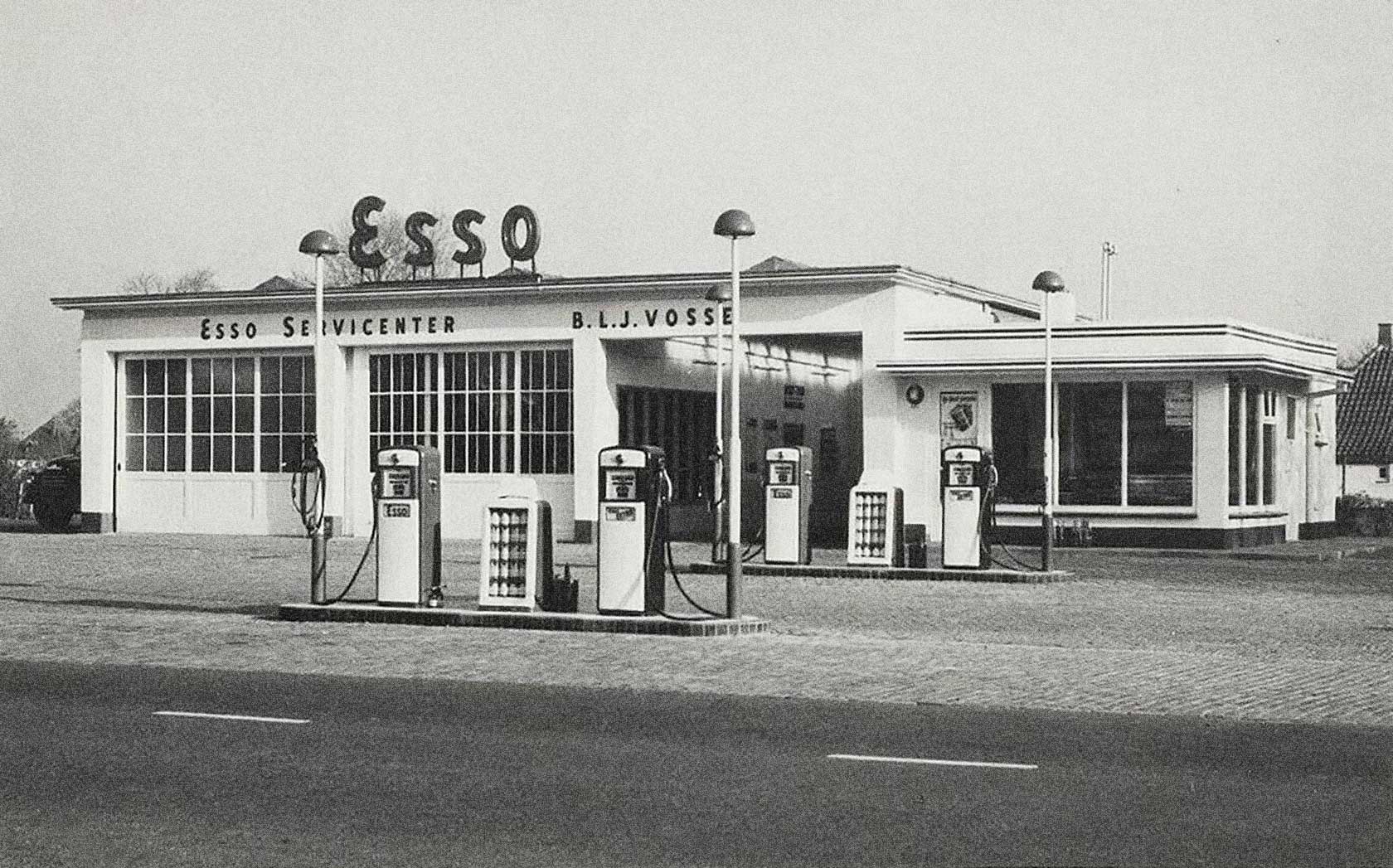 An Icon of Americana Pictured is an old Esso Gas Station circa 1950's