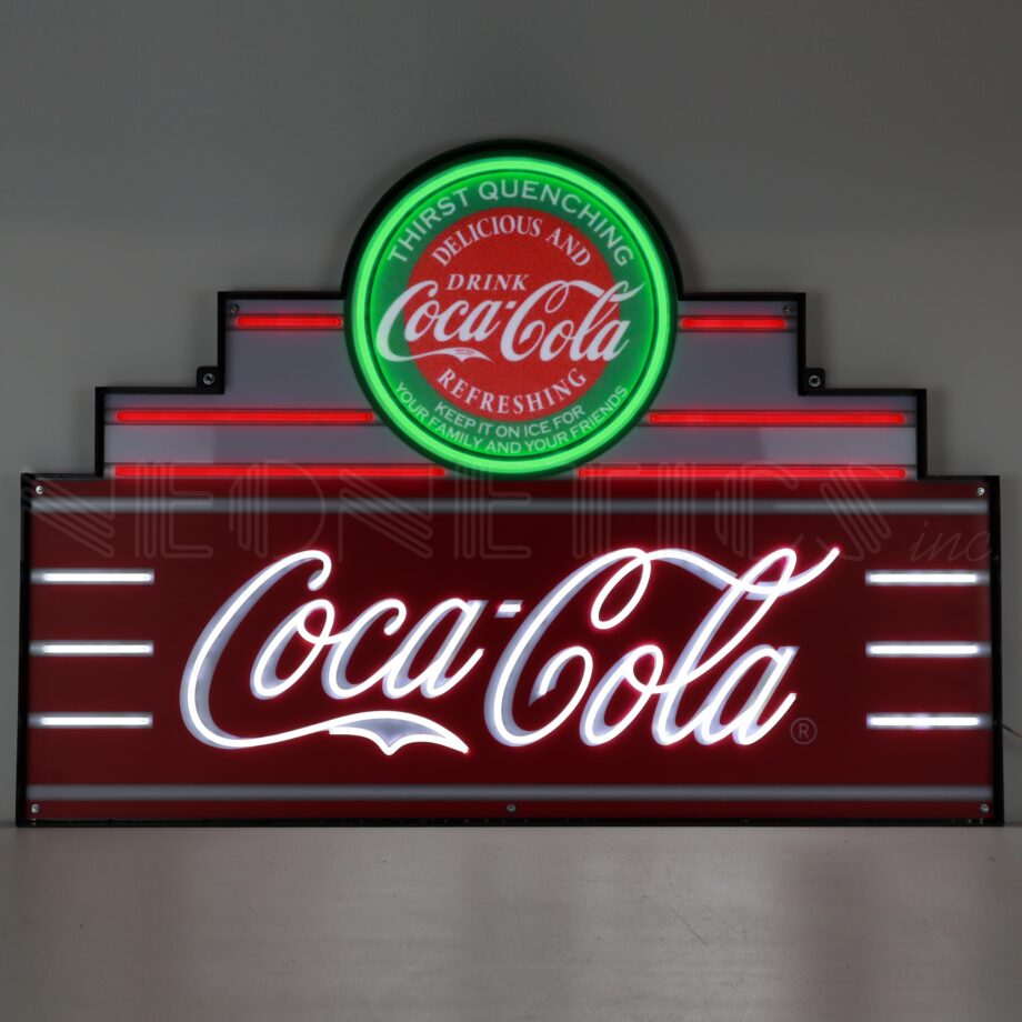 Coca Cola Art Deco Marquee LED Neon Flex Sign
