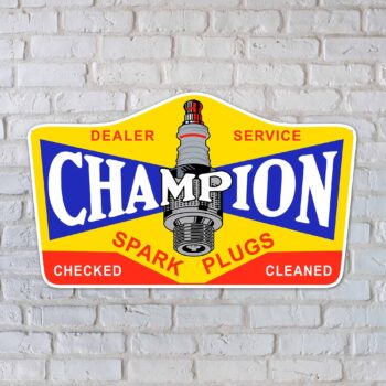 Champion Spark Plug Sign